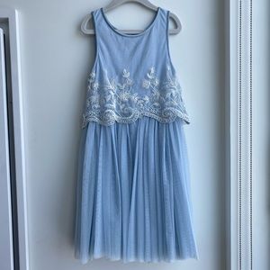 Derhy Kids blue dress with white design